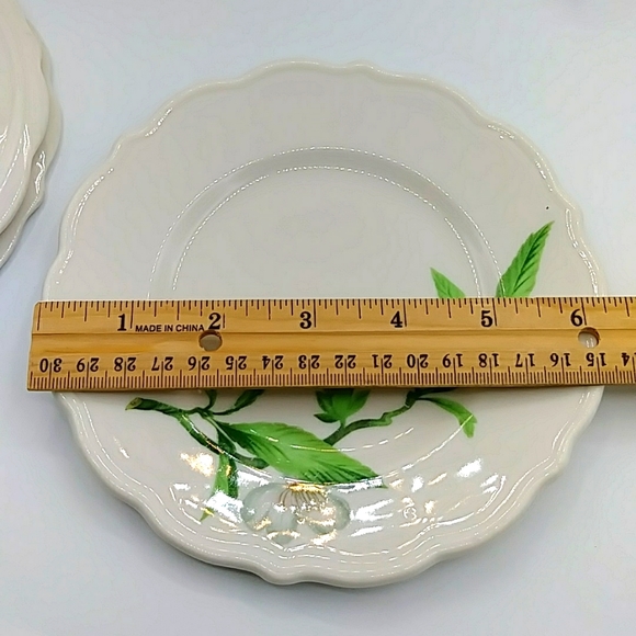 🦚 HP! 4 Syracuse China Blossom Floral Plates. Vintage USA - Picture 5 of 7